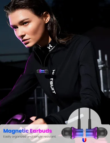 Miniatura 4 de iMangoo Diseño para auriculares con cable certificados MFi de Apple para audífonos Lightning, auriculares de alambre magnético con cable