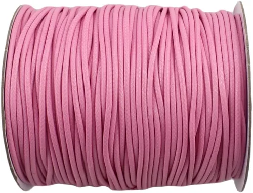Miniatura 21 de Cordón de poliéster encerado para hacer joyas, cuerda encerada con carrete para hilo de bricolaje (rojo, 0.020 in (150 yardas))