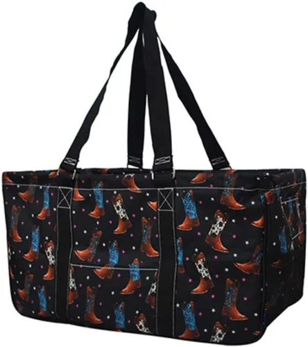 Miniatura 109 de NGIL Bolsa de comestibles reutilizable extra grande plegable de gran tamaño para comestibles, almacenamiento, picnic, playa, Flecha-negro