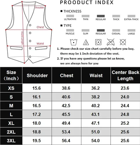 Miniatura 6 de COOFANDY - Chalecos de traje casuales con cuello en V, sin mangas, entallados, para hombre