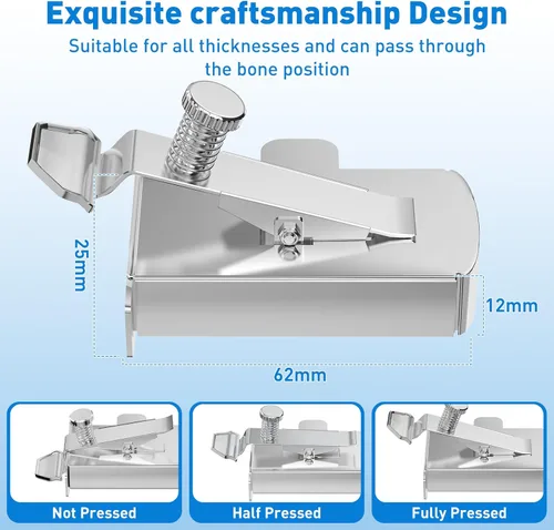 Miniatura 6 de Armilem Guía de costura magnética para máquina de coser, guía de dobladillo con clip multifuncional - Suministros universales para coser y acolchar