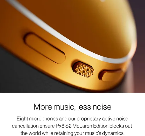 Miniatura 4 de Bowers & Wilkins Px8 S2 Edición McLaren - Auriculares inalámbricos sobre la oreja, con cancelación de ruido Bluetooth, aptX Lossless, almohadillas