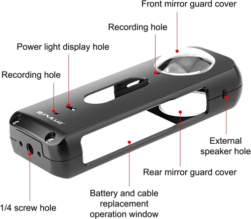 Miniatura 3 de PULUZ Funda protectora de metal + protectores de lente para Insta360 X3, carcasa antiarañazos y protector de lente impermeable de alta transmisión