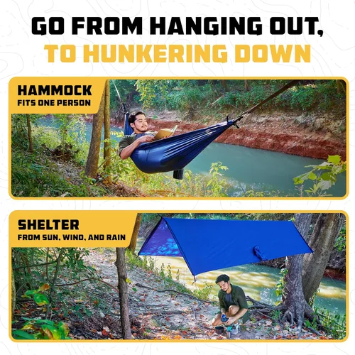 Miniatura 4 de Wise Owl Outfitters Hamaca de camping – Hamaca portátil de 500 libras con correas de árbol – viajes, mochileros, senderismo, equipo de campamento al