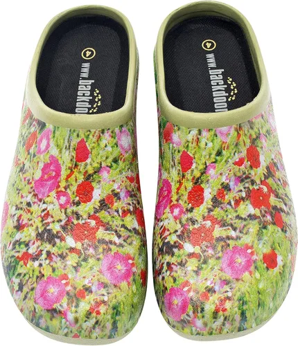 Miniatura 3 de Backdoorshoes Zuecos de jardín impermeables prémium para mujer con soporte para el arco