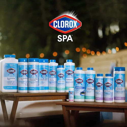 Miniatura 7 de Tabletas de bromo Clorox® Pool&Spa™ Spa, para desinfección de bajo olor, restaura la claridad del agua, disolución rápida, 1.5 libras (paquete de 1)