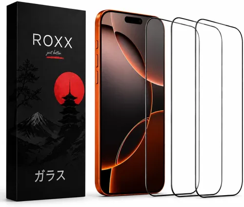 Miniatura 9 de ROXX NEO - Protector de pantalla japonés 9H 3D (paquete de 3) Cobertura de pantalla completa Para iPhone 16 Plus Más duro Más claro