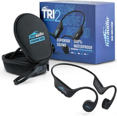 Miniatura 10 de H2O Audio TRI 2 Multisport - Auriculares impermeables de conducción ósea de oído abierto, Bluetooth 5.3 para correr y ciclismo, modo MP3