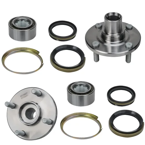 Miniatura 13 de Detroit Axle - 2 Cubos de Cojinetes de Rueda Delantera para Dodge Ram 1500 2009-2011, Conjunto de Cojinetes de Rueda y Cubos 2010, Par de Cubos