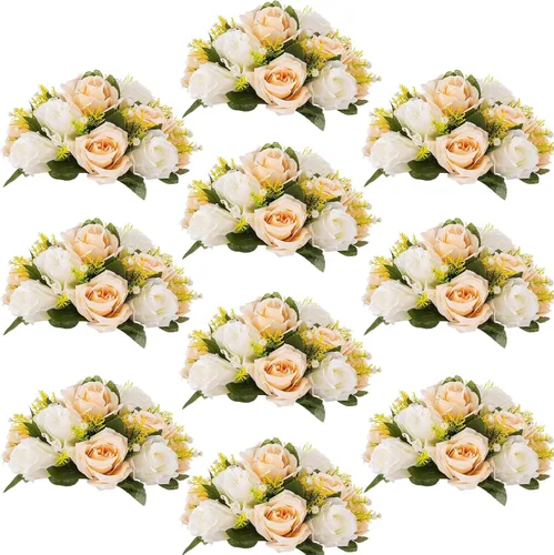 Miniatura 48 de Centros de mesa de flores para mesas de boda: decoraciones de mesa de Halloween, bolas de flores negras, centros de mesa para compromiso, ceremonia