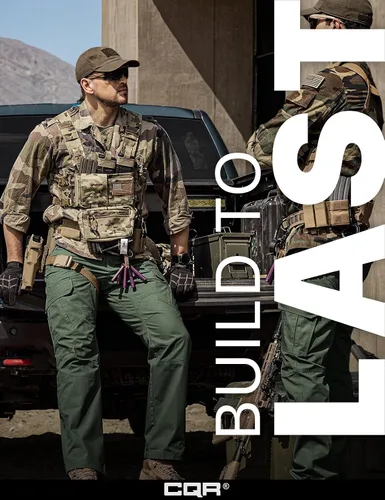 Miniatura 4 de CQR - Pantalones tácticos tipo cargo para hombre, tejido ripstop, resistentes al agua, ligeros, para uso diario, trabajo, senderismo o exteriores
