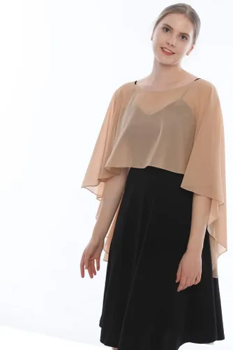 Miniatura 3 de LMVERNA Chal para mujer, capas formales de gasa, ligeras, transparentes, para cubrir el vestido
