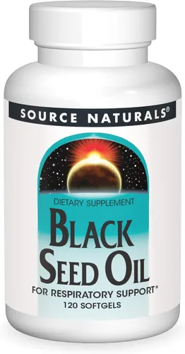 Source Naturals Aceite de semilla de comino negro para apoyo respiratorio -120 cápsulas blandas