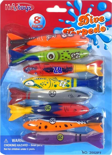 Miniatura 6 de Haktoys Juego de juguetes de buceo en piscina, torpedos hundidos para niños y adultos, cohetes torpedos de piscina de hundimiento rápido