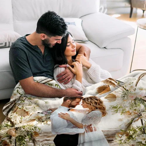 Miniatura 3 de Manta personalizada con imagen, regalos para novio, novia, manta de fotos personalizada para cumpleaños, aniversario, boda, Navidad 1 Foto