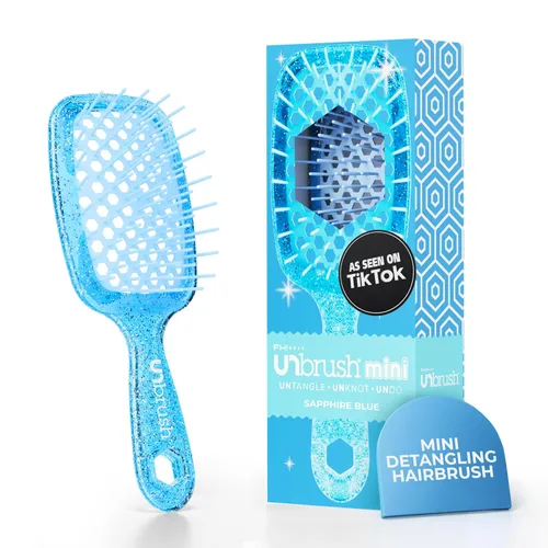 Miniatura 14 de FHI Heat UNbrush - Mini cepillo desenredante para cepillado sin dolor en todo tipo de cabello húmedo o seco, cerdas antiestáticas Duoflex duraderas