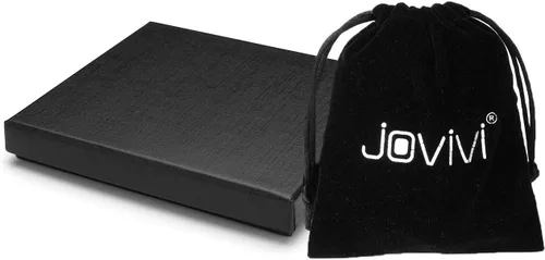 Miniatura 8 de Jovivi 2 collares de obsidiana negra de amatista para hombres y mujeres, piedras preciosas naturales curativas collares con colgante de cuerda