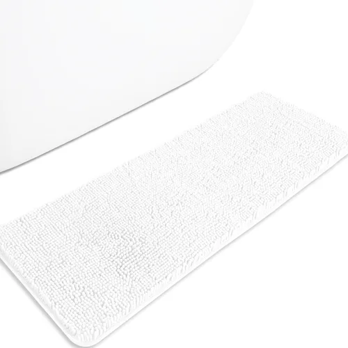 Miniatura 281 de Alfombra de baño pequeña de 12 x 18 pulgadas, lavable y absorbente, antideslizante, alfombra de baño de felpilla gruesa y suave para baño, ducha