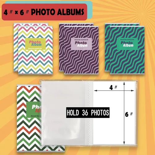 Miniatura 4 de Álbumes de fotos pequeños de 4 x 6 pulgadas para fotos, paquete de 8, capacidad para 36 fotos cada uno, mini álbumes de fotos, álbumes de fotos de 4