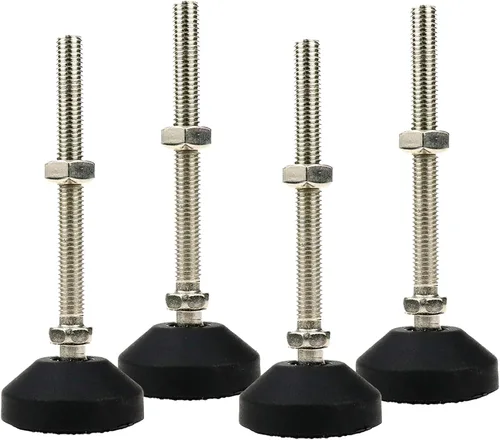 Miniatura 24 de Pies niveladores M8x50mm, capacidad de 2200 libras, deslizadores giratorios ajustables y resistentes, base antideslizante de 1.53 pulgadas