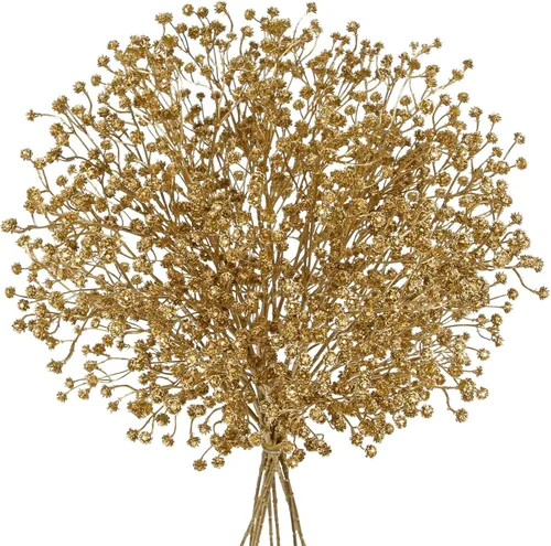Miniatura 11 de Paquete de 10 flores artificiales de aliento de bebé, 3 ramas, flores de plástico falsas de gypsophila, arreglo floral para boda, decoración