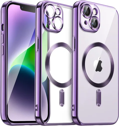 Miniatura 8 de JETech Funda transparente suave para iPhone 14 Plus de 6.7 pulgadas, protección completa para lente de cámara, compatible con carga inalámbrica