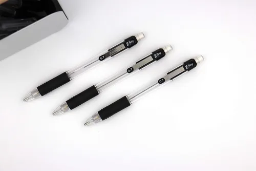 Miniatura 4 de Zebra Pen Z-Grip - Lápiz mecánico, tamaño de punta de 0.028 in, grafito HB #2, barril perlado transparente con agarre negro, suministros escolares