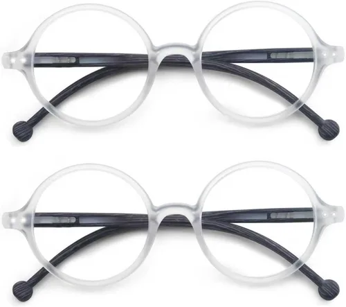 Miniatura 12 de Gafas de Lectura Redondas para Mujeres y Hombres con Bloqueo de Luz Azul, Lectores Circulares Unisex Ultraligeros, Gafas de Lectura sin Prescripción