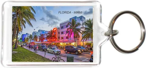 Miniatura 8 de Florida USA United States - Llaveros acrílicos - 5 Estilo: Miami South Beach #Fl107