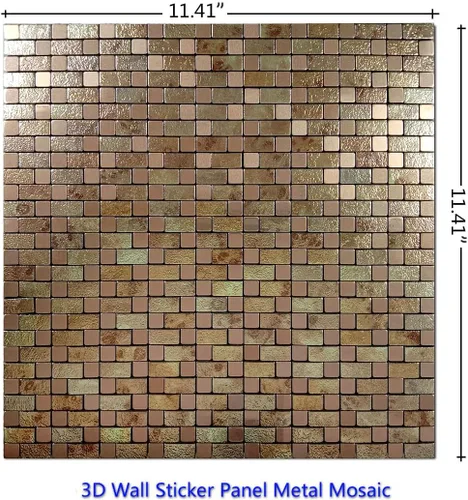 Miniatura 2 de XUANINY Azulejos de protección contra salpicaduras para despegar y pegar, adhesivo de aluminio autoadhesivo para decoración de pared de cocina