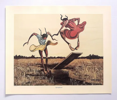 Miniatura 2 de Ernie Barnes Springboard Print 15 x 18 pulgadas.