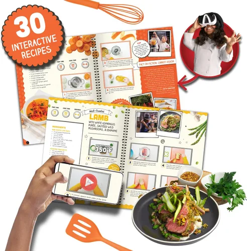 Miniatura 2 de Abacus Brands VR MasterChef Junior - Libro de cocina para niños de realidad virtual y juego de actividades de aprendizaje interactivo de ciencias