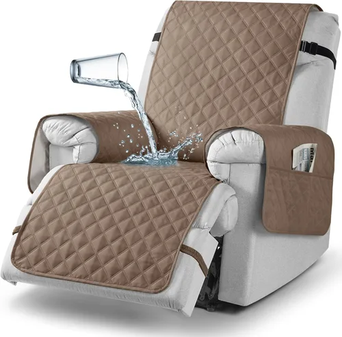 Miniatura 37 de TAOCOCO - Funda antideslizante para silla reclinable, funda para sofá, funda para silla reclinable pequeña con correas elásticas, protector