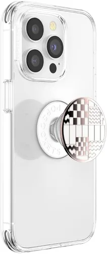Miniatura 2 de PopSockets Agarre adhesivo para teléfono, soporte, soporte para teléfono, esmalte - patchwork dorado