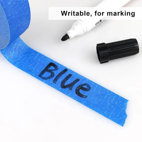 Miniatura 6 de Paquete de 2 Cintas Azules para Pintores - Cinta de Enmascarar de 1 Pulgada de Ancho - Multisuperficie, Adhesión Inteligente, Interior y Exterior