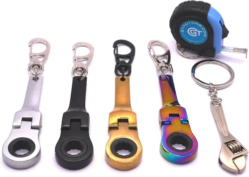Miniatura 8 de GT/ Rotors Llavero Anillo de Llave de Trinquete de 10mm (Bono Gratis: Llavero de Llave Inglesa Mini)