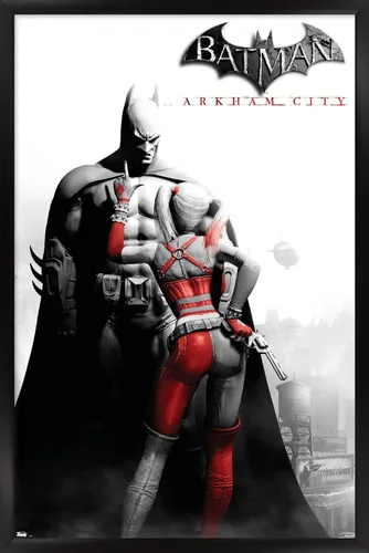 Miniatura 8 de Trends International DC Comics VIdeo Game - Póster de pared de Arkham City, arte clave, 14.725 x 22.375 pulgadas, versión enmarcada de madera