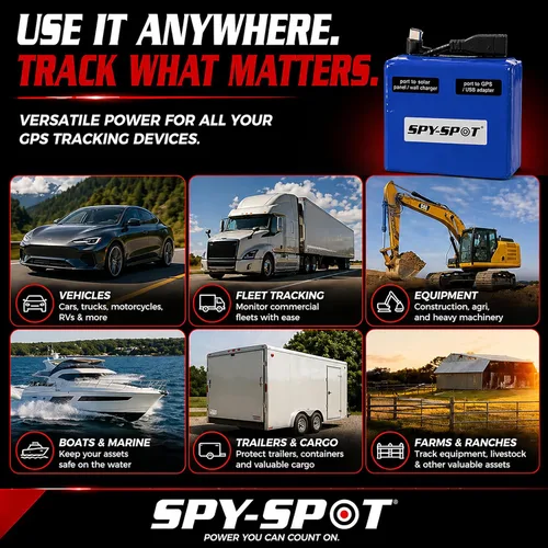 Miniatura 7 de Spy Spot Batería delgada extendida para rastreadores GPS, batería recargable de 24000 mAh con cargador de pared, hasta 4-8 meses de tiempo