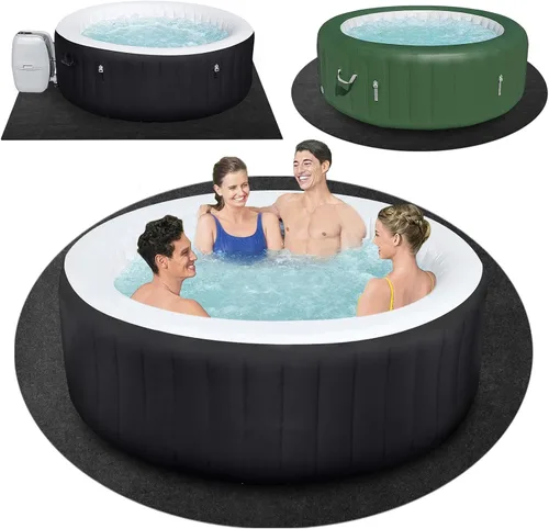 Miniatura 9 de Estera para bañera de hidromasaje de 80 * 80 Pulgadas, Almohadilla inflable para bañera de hidromasaje para interior y exterior, Accesorios