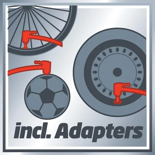 Miniatura 4 de Einhell Imprimir 18 Bar CC AC 12 V Compresor para Coche DC 12 V Rojo
