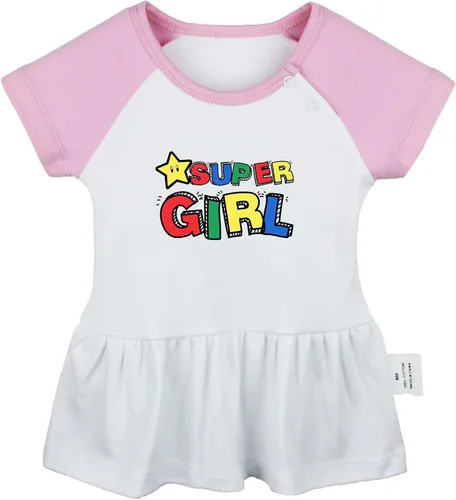 Miniatura 5 de iDzn Pack of 2, Super Girl & Father and Daughter Best Friends for Life Dresses, Infant Baby Girls Princess Dress, Cute Ruffle