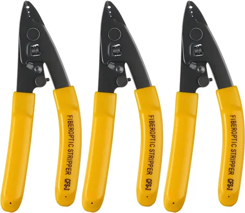 Miniatura 8 de Pelacables de fibra óptica CFS-3 con 3 orificios de puerto, herramientas de pelado de fibra óptica con mango de 6 pulgadas, llave hexagonal