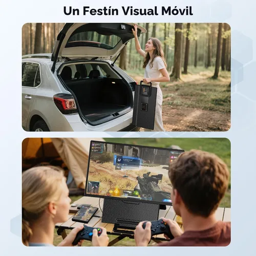 Miniatura 4 de Monitor portátil grande de 24 pulgadas, extensor de pantalla para laptop, 1080P FHD 100HZ IPS, monitor de viaje para trabajo en casa, pantalla