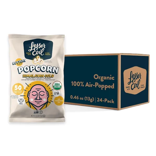 Miniatura 25 de LesserEvil Palomitas de maíz orgánicas "Avocado-licious", exclusivo de Amazon, calidad premium, mínimamente procesado, sin aceite vegetal, 4.6