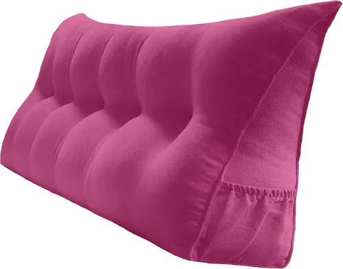 Miniatura 13 de Peachwell Almohada triangular de lectura para reposo en cama, cojín reforzador grande para cabecero, respaldo, almohada de cuña con funda extraíble