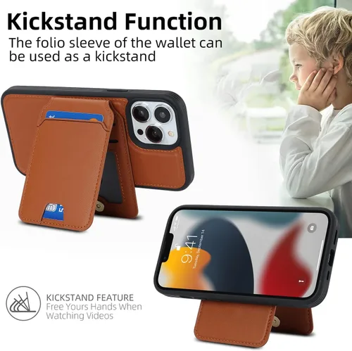 Miniatura 4 de Havaya Funda Cartera para iPhone 13 Pro Max e iPhone 12 Pro Max, Compatible con MagSafe 2 en 1, Desmontable Magnética con Portarjetas, Ranura