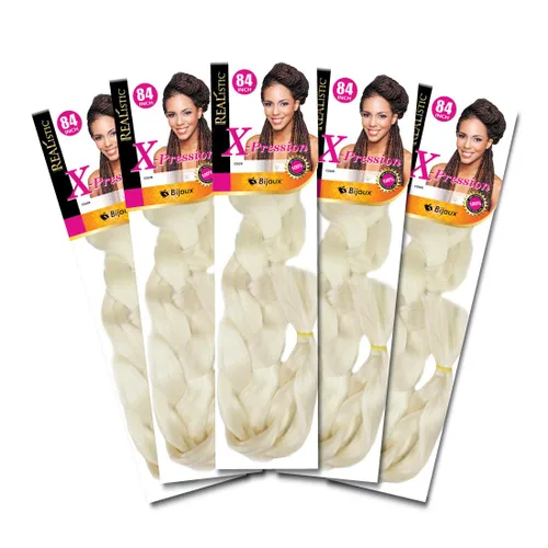Miniatura 31 de Realistic Trenza original X-Pression 84 pulgadas 100% Kanekalon (paquete de 3, 1) M-61XPRES84