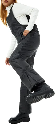 Miniatura 5 de Pivanzore Pantalones de esquí para mujer, overol de nieve sin mangas, impermeable, resistente al viento, aislado, para invierno, cálido