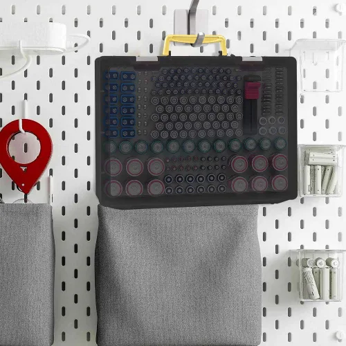 Miniatura 7 de Organizador de baterías - Caja de contenedores con comprobador BT-168. Organización de garaje con capacidad para 225 baterías AA AAA C D Cell 9V 3V