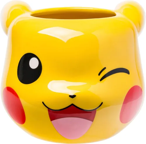 Miniatura 8 de Silver Buffalo - Taza de café de vidrio manchado con diseño de Pokémon con Pikachu, 17.5 onzas